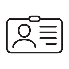 ID Card icon collection. Employee clerk card, driver license, Identification card, staff identification card symbol. Design for website and mobile app.