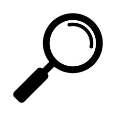 Magnifying glass icon, magnifier or loupe sign. Web search icon.