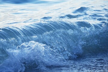 Sea wave with bubbles and foam water summer background