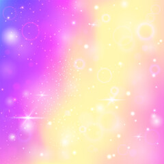 Pink Abstract Gradient. Unicorn Hologram. Purple Rainbow Invitation. Fairytale Universe Effect. Blue Colorful Background. Princess Pattern. Kawaii Backdrop. Dream Unicorn Hologram.
