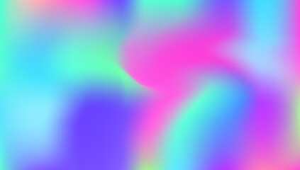 Hologram Background. Blue Shiny Texture. Soft Effect. Pastel Cover. Neon Holography Illustration. Abstract Gradient. Chrome Mesh. Iridescent Gradient. Violet Hologram Background