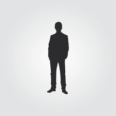 Business silhouette flat vector design