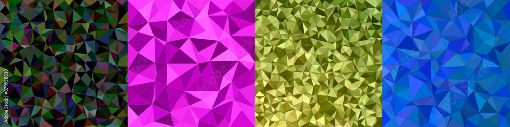 Poster abstract triangle polygon background collection