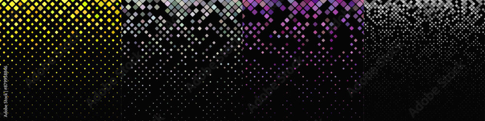 Poster abstract diagonal square pattern collection