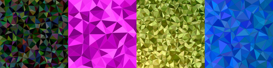 Abstract triangle polygon background collection