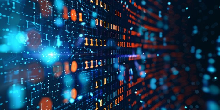 Software development, application programming code and tacit computer coding . Concept of smart digital transformation and technology disruption that changes global trends in new information era