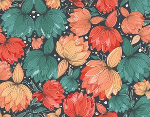 Fototapeta premium Beautiful flower collection of posters with herbs, leaves, floral plants, flower compositions background illustration. generative ai image
