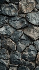 Close up of rough stone wall background natural stone texture concept