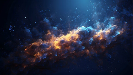 Obraz premium Cosmic dust and stars forming in space scene