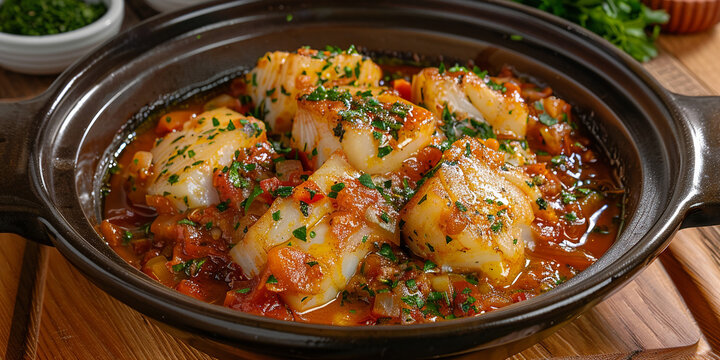 Bacalao al Pil Pil on the table