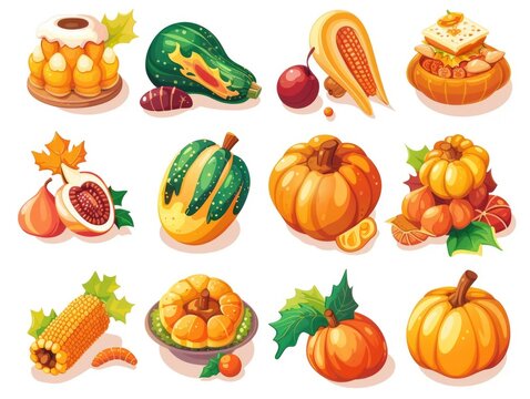 Collection of various fruits and vegetables, including apples, oranges - Powered by Adobe