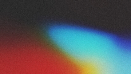 grainy gradient Rainbow Glowing Lines on Dark Abstract Background