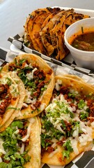 Chorizo and birra tacos