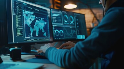 A highly detailed scene of a person performing a data backup, standard lens, natural window light, golden ratio with the backup progress as the focal point, with a copy space on the screen or table