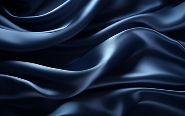 Obraz premium Blue Satin Fabric with Soft and Smooth Texture