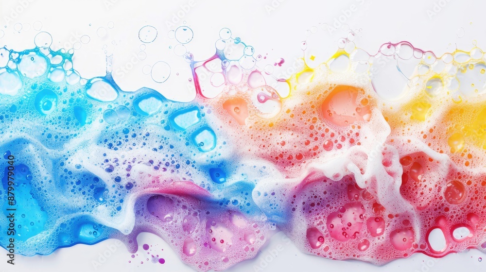 Aufkleber a close-up view of two colorful bubbles