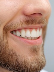 Man with beard and smile showing his teeth