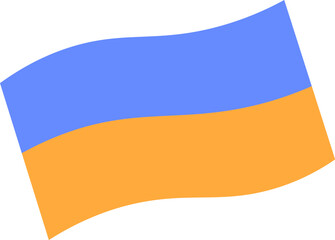 Ukraine Flag Hand Drawn