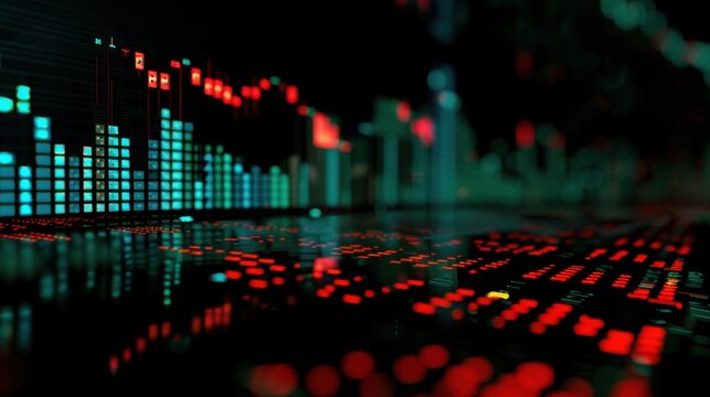 stock market chart with few type oof indicators and technical analysis