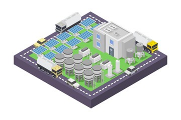 Hydrogen power plant isometric