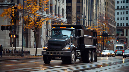 Fototapeta premium High end work truck in the city.