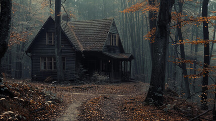 Scary cabin in the woods