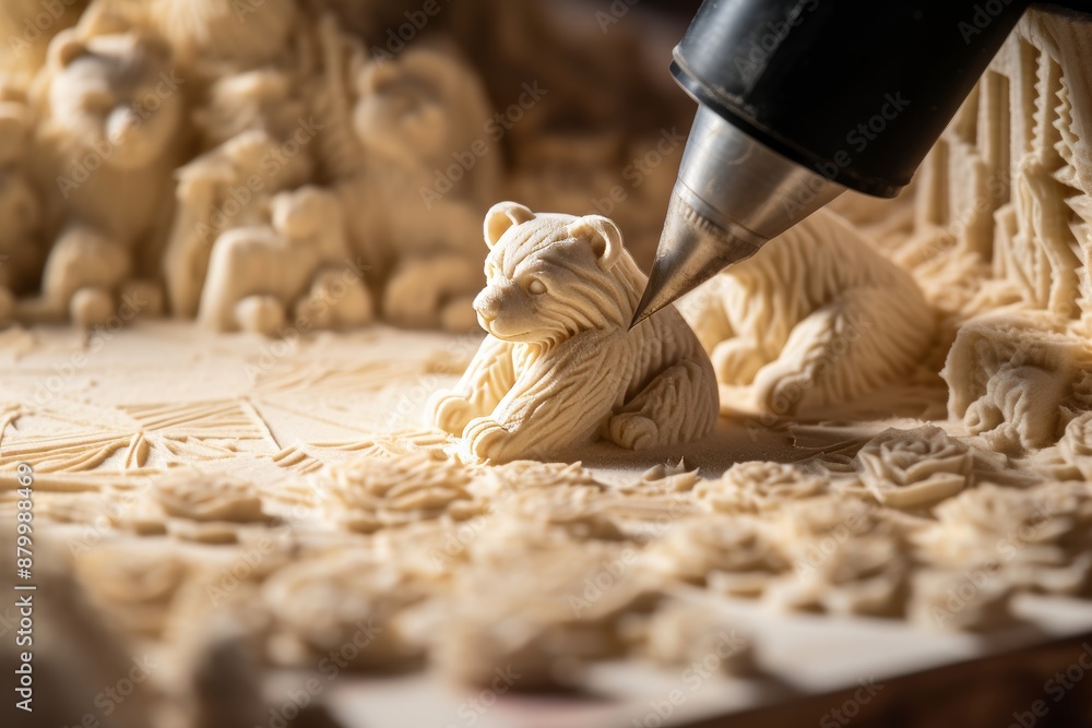 Poster custom toy production cnc machine demonstrates personalized object creation possibilities