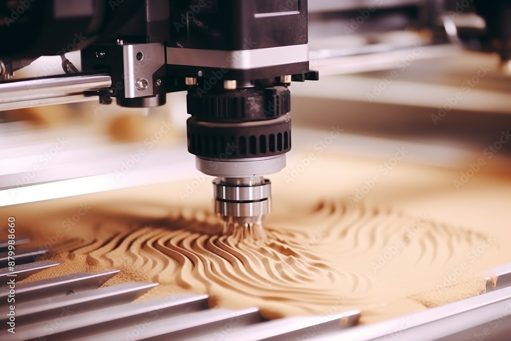 Poster cnc machine crafting unique furniture design technology integration in everyday objects