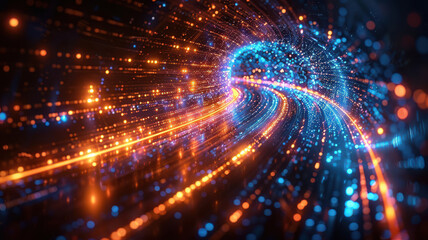 Obraz premium data speed way as internet background created with Generative AI technology