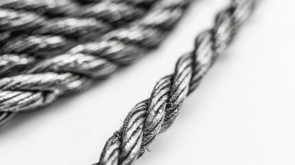 Steel thread on white background for text mock up with industrial background