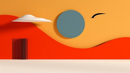 Abstract art with bold colors and dynamic forms expressing creativity and emotion through non-representational imagery ideal for artistic endeavors Illustration, Image, , Minimalism,