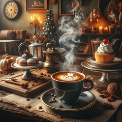 Obraz premium coffe in traditional kitchen