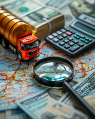 A Miniature Truck Navigates the Costs of Cargo Transportation