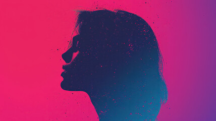 illustration of a whimsical fashion model in a cosmic glitch created with Generative AI technology