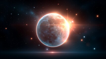 Obraz premium Space-themed illustration with stars and galaxies evoking a sense of wonder and exploration ideal for sci-fi and fantasy designs Illustration, Image, , Minimalism,