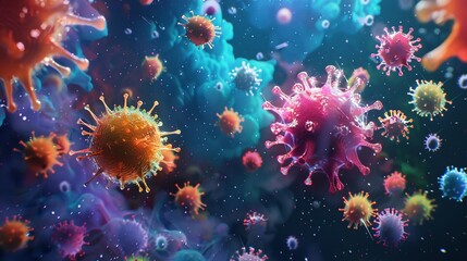 Entertaining Virus Art Background