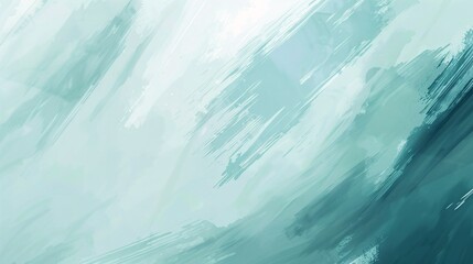 Abstract Green and White Brushstrokes Background