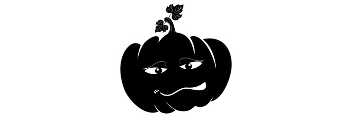 Pumpkin silhouette illustration background  for a halloween day