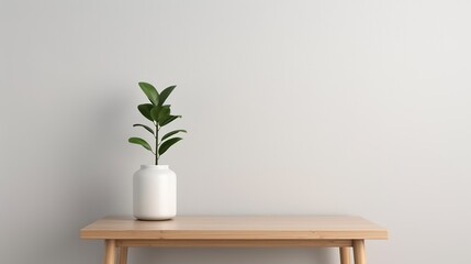 An elegant home office with a simple desk and minimal decor creating a productive and aesthetically pleasing workspace Illustration, Image, , Minimalism,