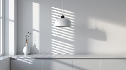 A bright and airy kitchen with sleek cabinetry and minimalist design elements creating a functional and stylish space for cooking and entertaining Illustration, Image, , Minimalism,
