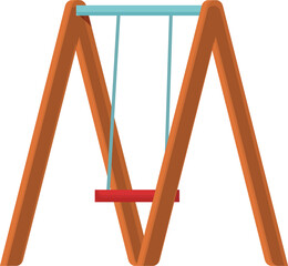 Empty swingset is waiting for children to come and play on it