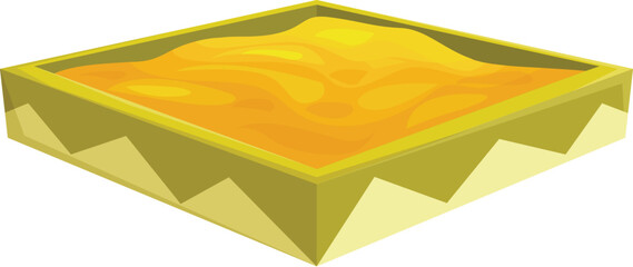 Empty sandbox full of sand isolated on a white background