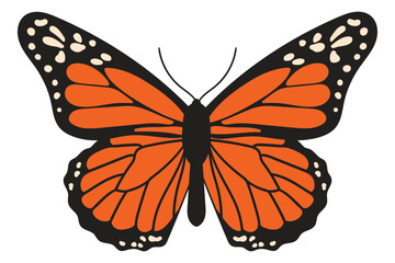 Monarch butterfly, Danaus plexippus. 