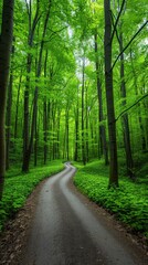 Winding Forest Path Tranquility