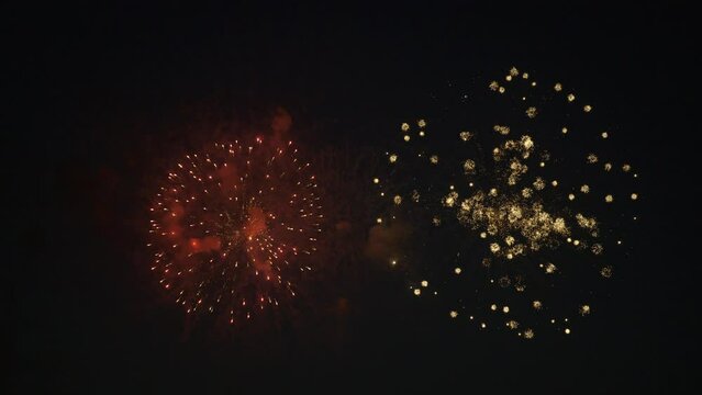 HDR 4k reverse fireworks realtime