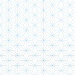 爽やかな麻の葉文様パターン