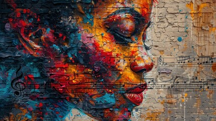 Colorful Music Mural