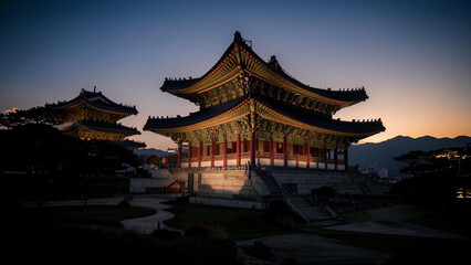 Fototapeta premium a building with a tower in the middle of it