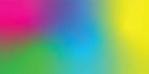 Smooth and blurry colorful gradient mesh background. Modern bright rainbow colors. Easy editable soft colored vector banner template. Premium quality