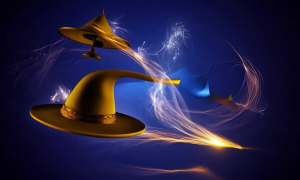 magic hat and wand